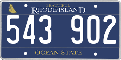 RI license plate 543902