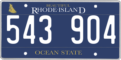 RI license plate 543904