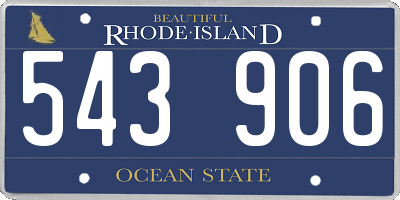 RI license plate 543906