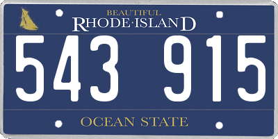 RI license plate 543915