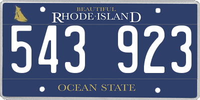 RI license plate 543923