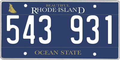 RI license plate 543931