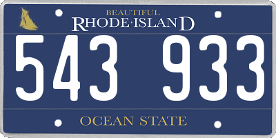 RI license plate 543933
