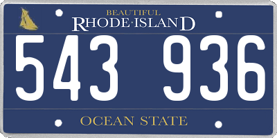 RI license plate 543936