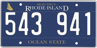 RI license plate 543941
