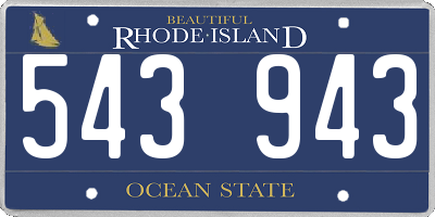 RI license plate 543943