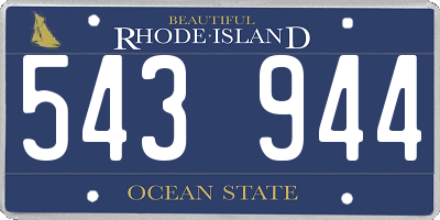 RI license plate 543944