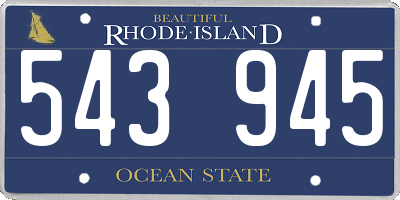 RI license plate 543945