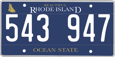 RI license plate 543947