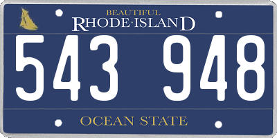 RI license plate 543948