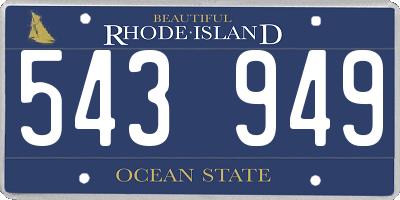 RI license plate 543949