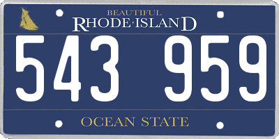 RI license plate 543959