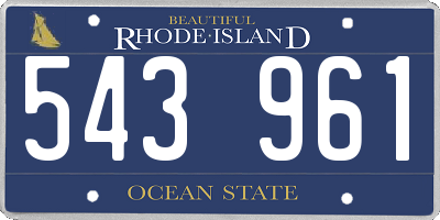 RI license plate 543961