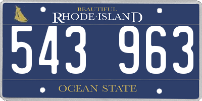 RI license plate 543963