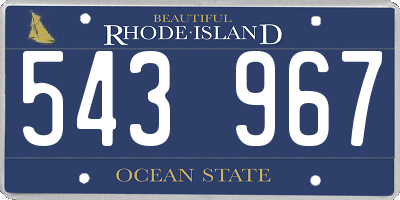 RI license plate 543967