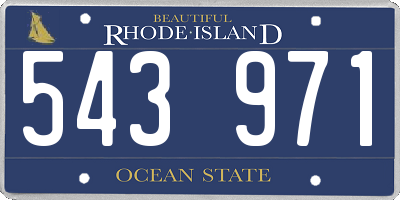 RI license plate 543971