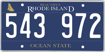 RI license plate 543972