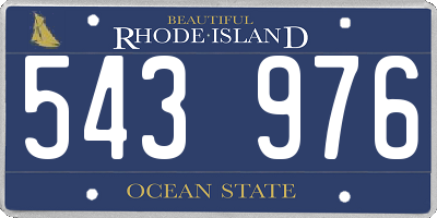 RI license plate 543976