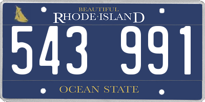RI license plate 543991
