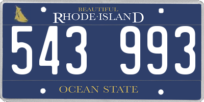 RI license plate 543993