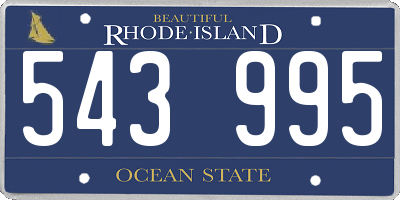RI license plate 543995