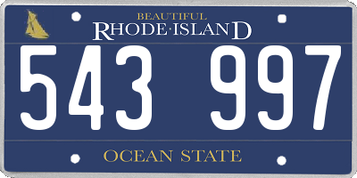 RI license plate 543997