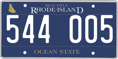 RI license plate 544005