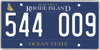 RI license plate 544009