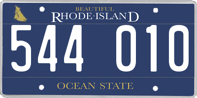 RI license plate 544010