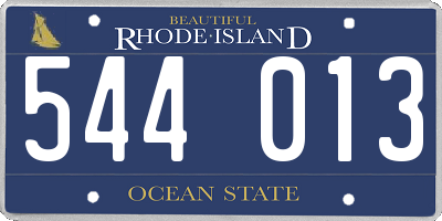 RI license plate 544013