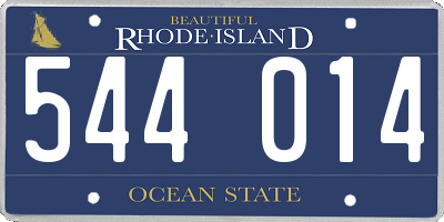 RI license plate 544014