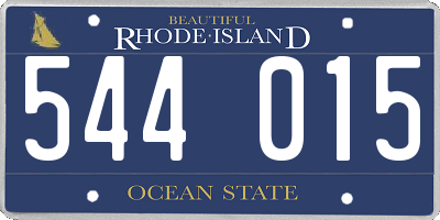 RI license plate 544015