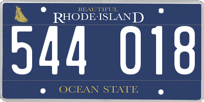 RI license plate 544018