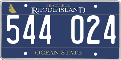 RI license plate 544024
