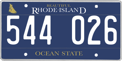 RI license plate 544026