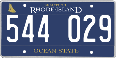 RI license plate 544029