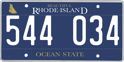 RI license plate 544034