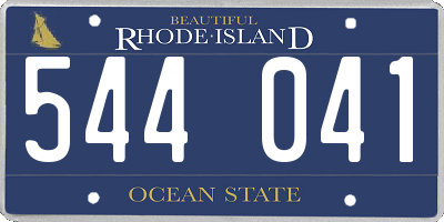 RI license plate 544041