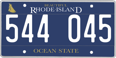 RI license plate 544045