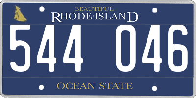RI license plate 544046