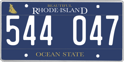 RI license plate 544047