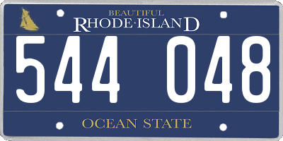 RI license plate 544048