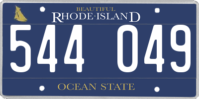 RI license plate 544049