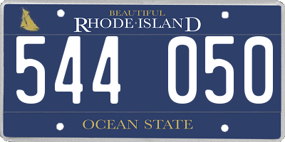 RI license plate 544050