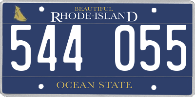 RI license plate 544055