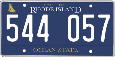 RI license plate 544057