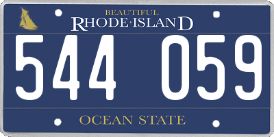 RI license plate 544059