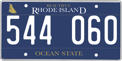RI license plate 544060