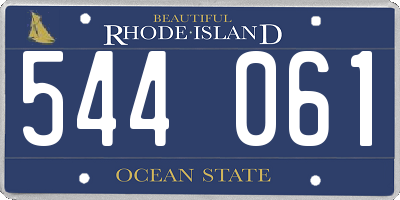 RI license plate 544061