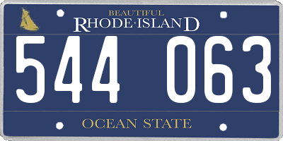 RI license plate 544063